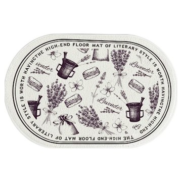 KOKOYI 升級版防霉可水沖軟式珪藻土吸水速乾防滑地墊 柔軟輕薄  40 x 60cm  復古