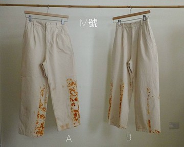 棉/木棉混紡打摺褲