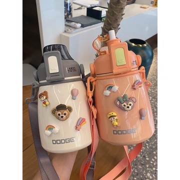 大容量高顏值316不銹鋼保溫杯女學生可愛吸管杯日式簡約ins風水杯