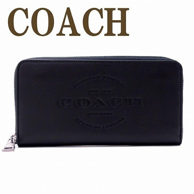 コーチ COACH 財布 メンズ 長財布 ラウンドファスナー レザー ロゴ