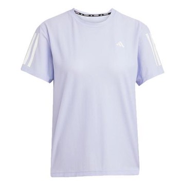 Adidas 排汗短袖上衣 女裝 反光 圓領 紫【運動世界】JD6435