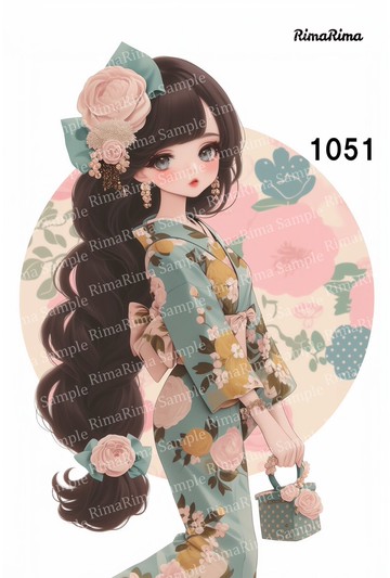 1051 原創貼紙 原創人物貼紙 貼紙 標籤 りまりま RimaRima