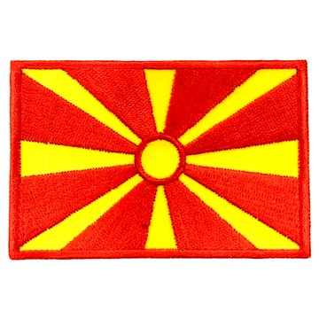 A-ONE 匯旺 北馬其頓國旗刺繡布貼 8 x 5 cm 背部自黏 台灣製  北馬其頓國旗  1個