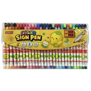 DONG-A 小黃雞彩色筆 46色 56入  1個  多色