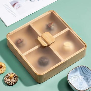【宅鋪嚴選】日式果盤 家用零食 盤輕奢高檔客廳茶几糖果盒 瓜子分格乾果盤子 託盤