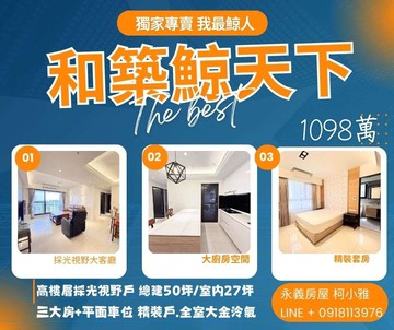 海線我最鯨人#獨家高樓層視野戶#大三房平面車位｜台中市清水區民族路三段