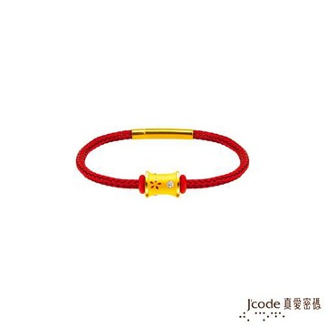 Jcode真愛密碼金飾 幸福煙火硬金編織女手鍊
