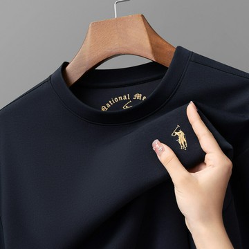 【新款熱賣】保羅男士春秋季新款長袖t恤衛衣圓領套頭內搭打底衫純色上衣服男t