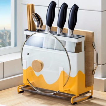 ☆樂天精選刀架壁掛式不銹鋼廚房筷子籠一體菜刀架置物架刀具收納架 雙11全館免運