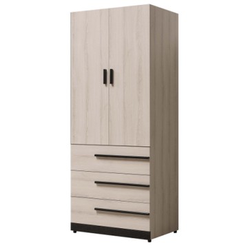 Boden-瑪諾2.7尺時尚二門三抽衣櫃-80x59x202cm