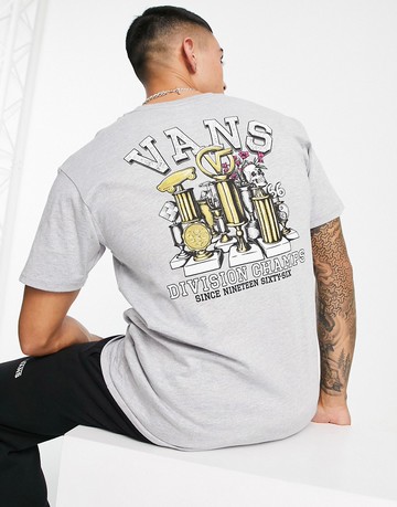 Vans MN back print t-shirt in light grey