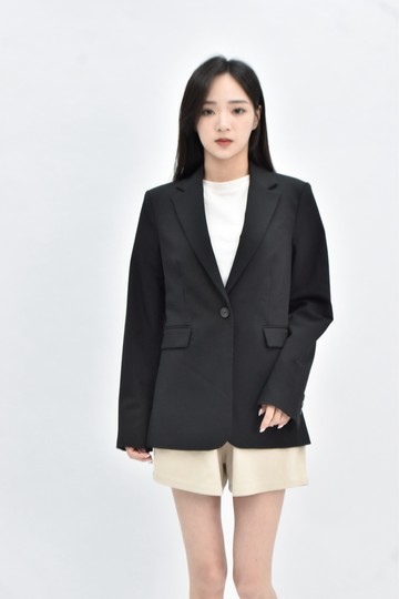 (XS（含）以下) mango 西裝長袖黑色外套