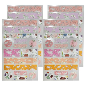 手撕裝飾貼紙-B 適用於手賬設計 可黏貼在筆記本、禮物、卡片、信紙等裝飾  多色  1組