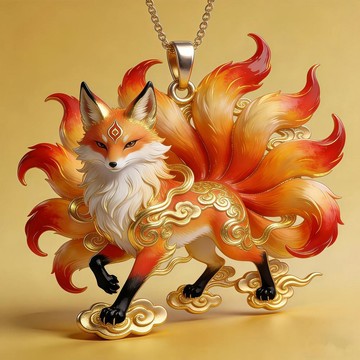 臺灣出貨✨【可開發票】九尾狐項鍊精緻吊墜顯氣質古風金屬飾品毛衣鏈送朋友閨蜜生日禮物