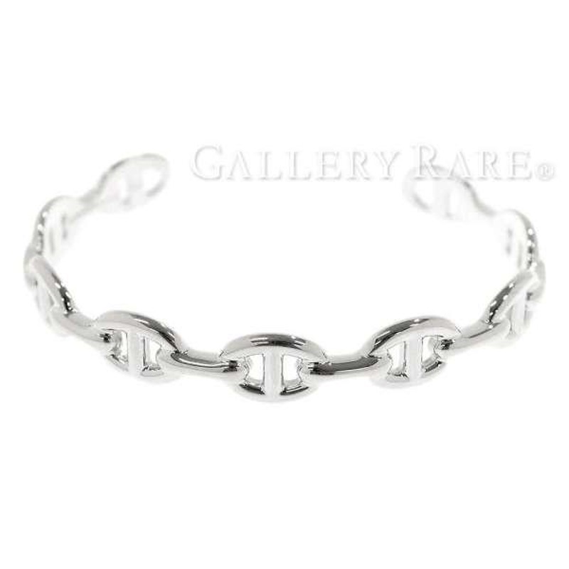 エルメス ブレスレット バングル シェーヌダンクル シルバー LG