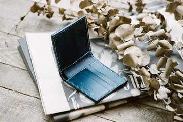 義大利Buttero手縫雙色輕薄短夾