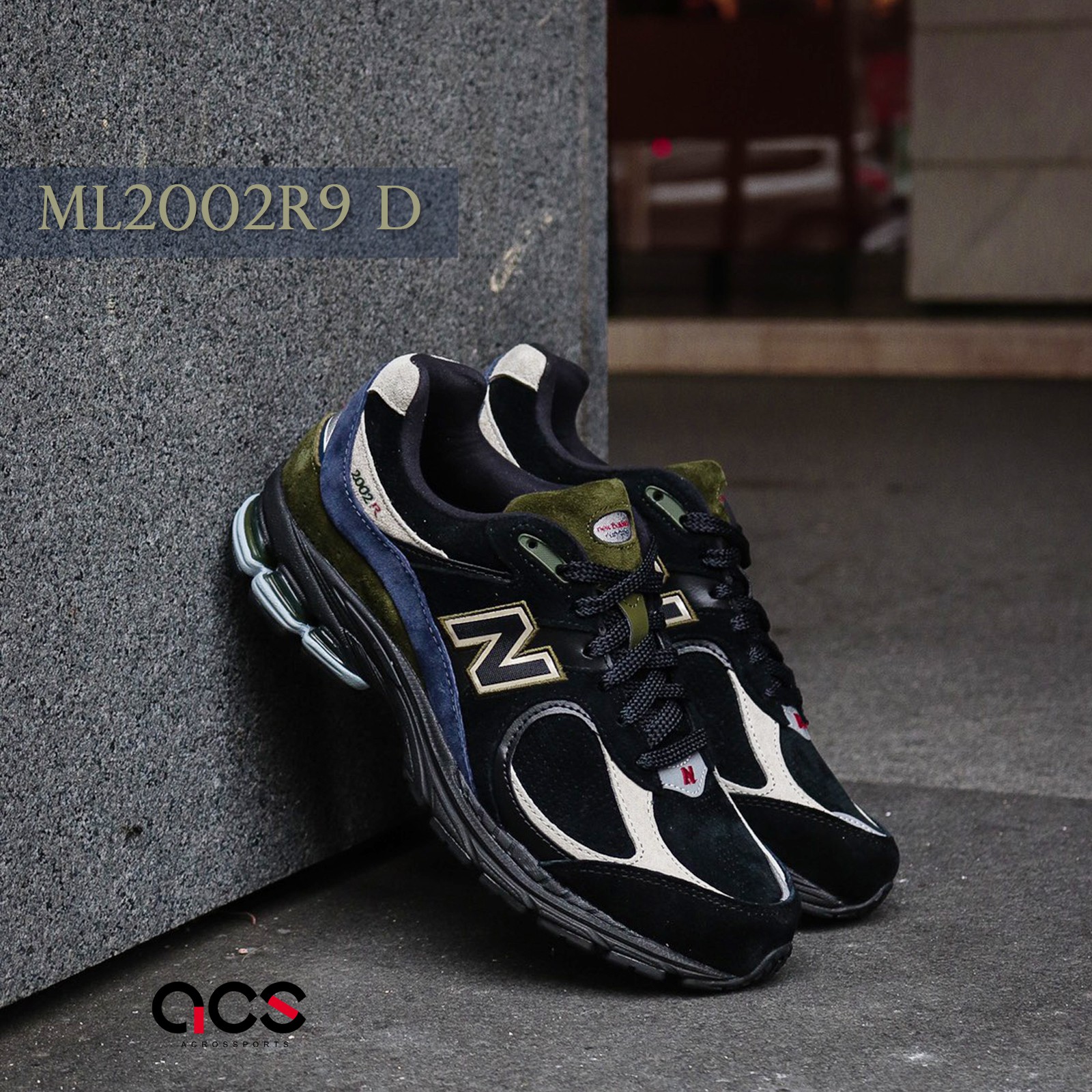 New Balance 慢跑鞋2002R CNY 男鞋女鞋全尺段黑綠復古情侶【ACS