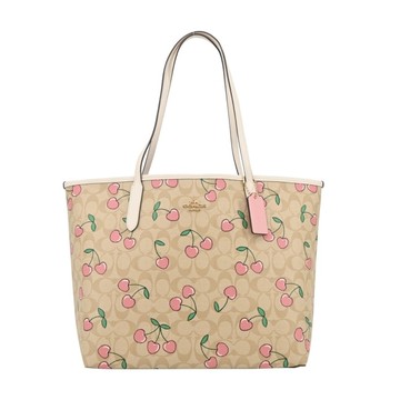 COACH Mollie櫻桃托特包(卡其)CF444 IMOT4