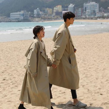 MRCYC男士外套休閑春秋男裝風衣韓系潮流帥氣中長款學生情侶大衣