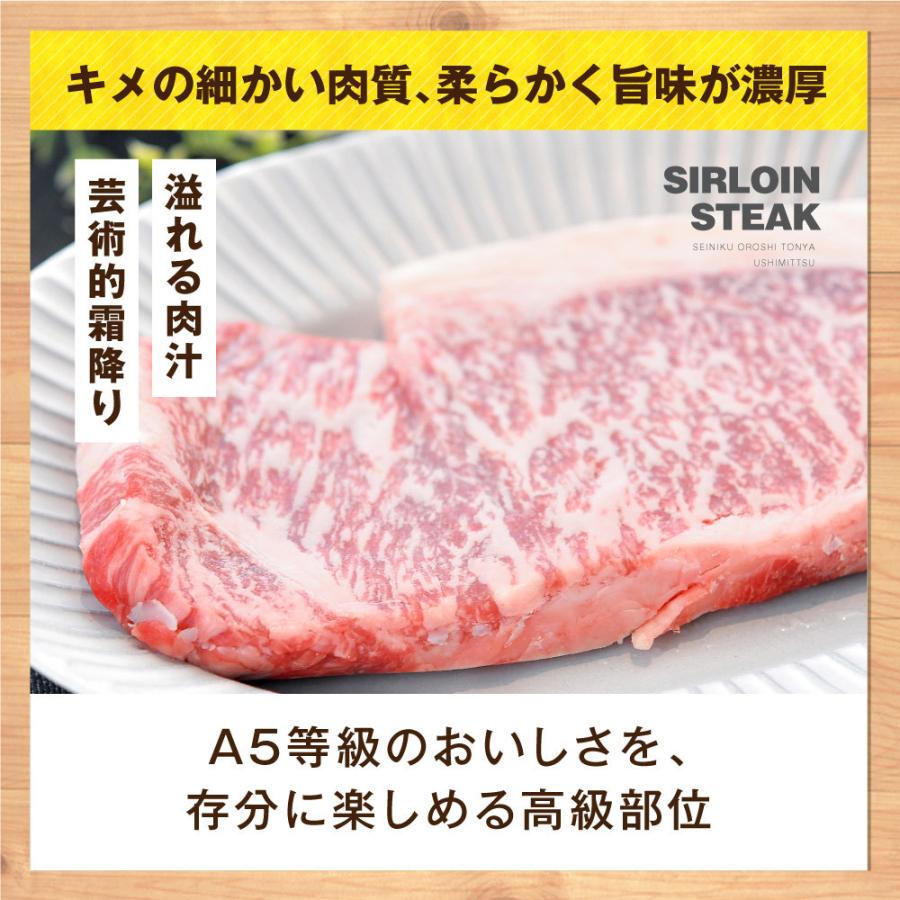 BBQ 食材 牛肉 ステーキ 肉 A5 黒毛和牛 サーロインステーキ 360g