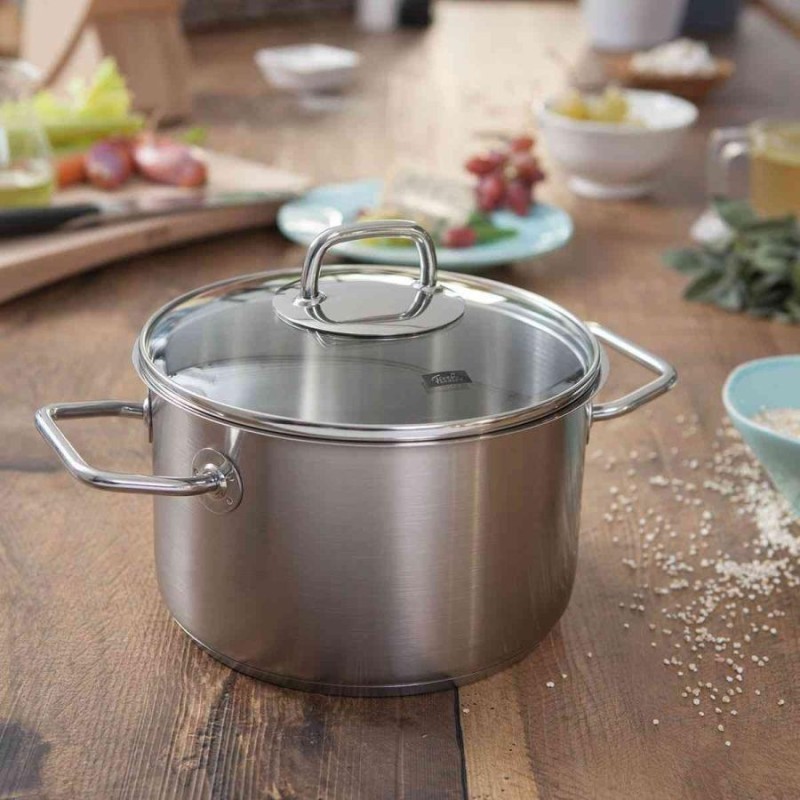 Fissler ステンレス両手鍋 ガラス蓋付き Fissler 両手鍋 蓋付き ステンレス