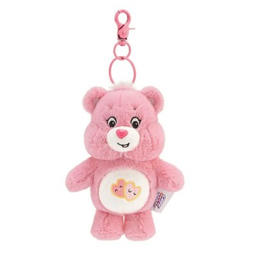 Care Bears 彩虹熊 立體絨毛吊飾 粉色雙心 娃娃 背包裝飾 公仔  14cm  1個