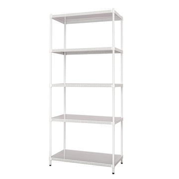 【Y HOUSE】60x45x150公分 沖孔板五層架 洞洞板層架 鐵架 -烤漆白