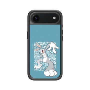 iPhone Air Mod NX -邊框背蓋組合 (相機按鈕) 黑 - 樂一通 Looney Tunes - 亂花系列-兔巴哥