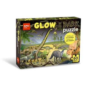 西班牙 APLI - 夜光恐龍拼圖遊戲-0019435