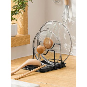 廚房鍋蓋架子臺面放置器坐式鍋鏟架家用收納置物架放鍋蓋神器支架