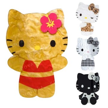 小禮堂 Sanrio 三麗鷗 Hello Kitty 貝母紋造型鯊魚夾 (全身款)