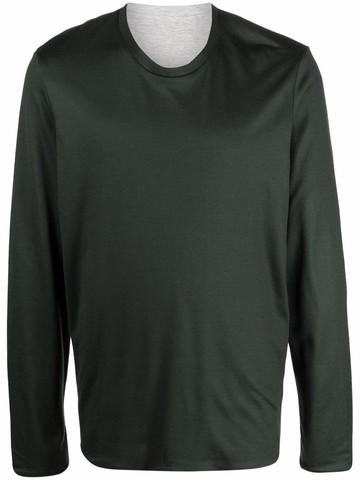 Sease - long-sleeved jersey T-shirt - men - Virgin Wool - XXXL - Green