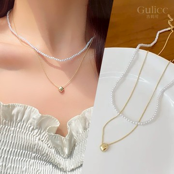 〔快速出貨〕【Gulicc】項鍊 設計款 雙層珍珠鎖骨鍊