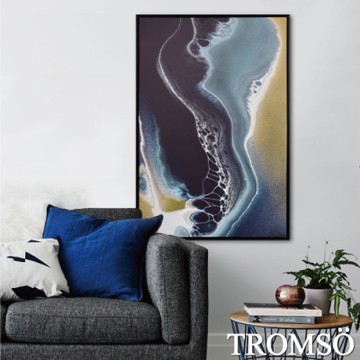 TROMSO時尚風華抽象有框畫大幅-藍海加州W974(60X90CM)