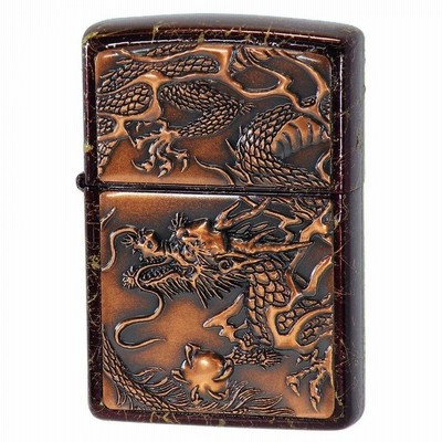 ZIPPO ライズメタル 赤龍　金乱糸　赤