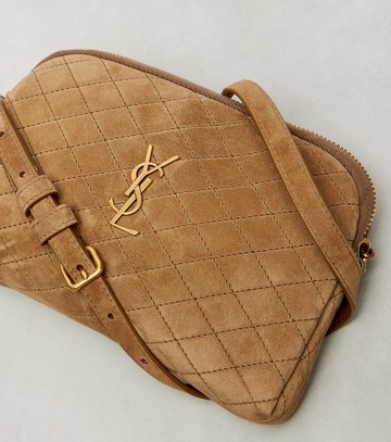 Saint Laurent Gaby quilted suede crossbody bag