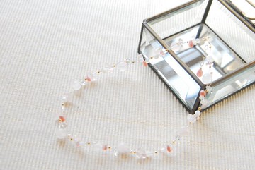 2026 春色尼龍塗層線材項鍊 櫻花 14KGF