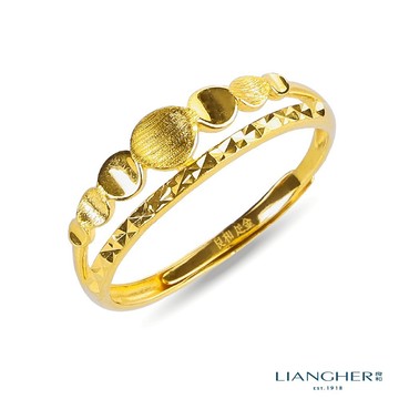 【良和珠寶】藝術戒指 黃金戒指 足金黃金 (金重:0.59錢 ±0.01)