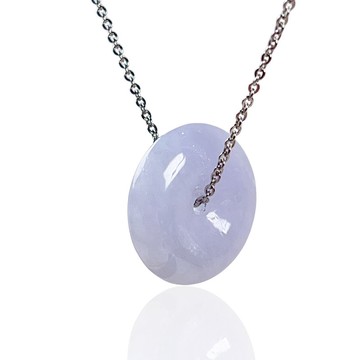 【願‧平安】冰種紫羅蘭平安扣項鍊 | 天然緬甸玉翡翠A貨 | 送禮