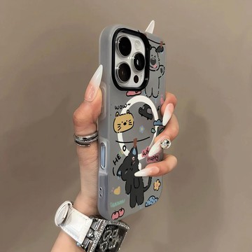 臺灣現貨🚀Magsafe磁吸手機殼 可愛動物 蘋果17promax 16 15plus 14 13 12 11防摔