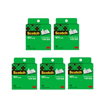 Scotch 810R 隱形膠帶補充包  5入  混色