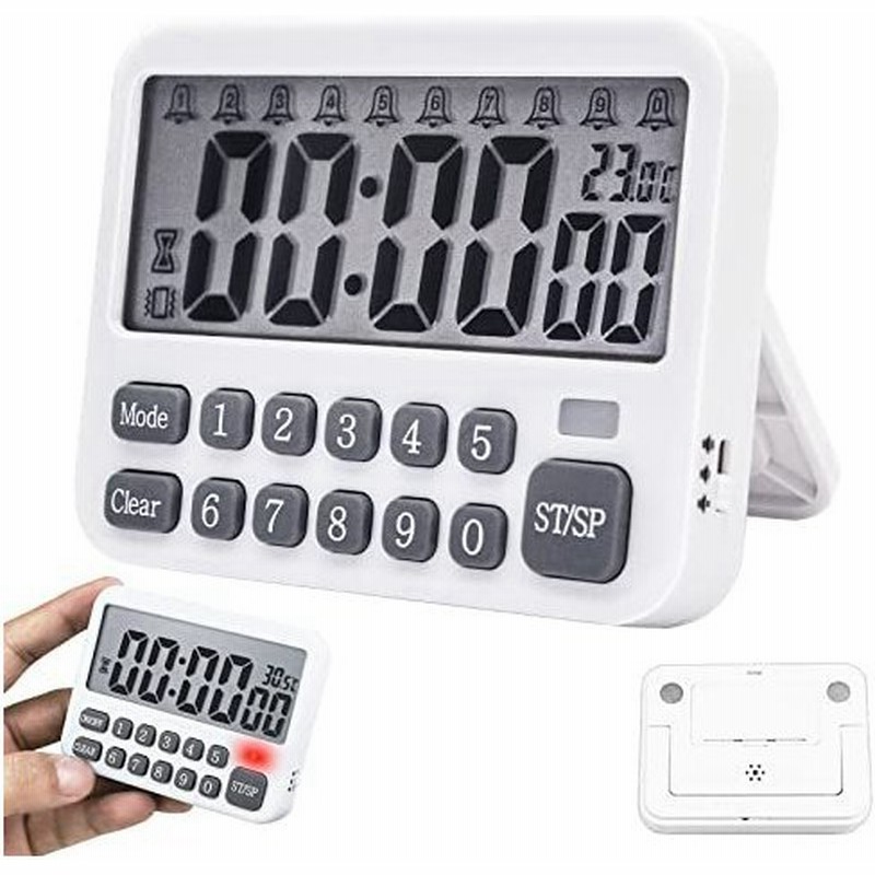 Dokeep 大画面 勉強 デジタル タイマー 温度計 マグネット 無音ストップウォッチ 24時間デジタル時計 キッチン アラーム機能 多機能 通販 Lineポイント最大get Lineショッピング