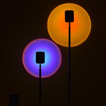 氛圍燈夕陽日落燈 日落燈夕陽黃昏氛圍投影燈網紅直播落地燈客廳臥室ins拍照氛圍燈