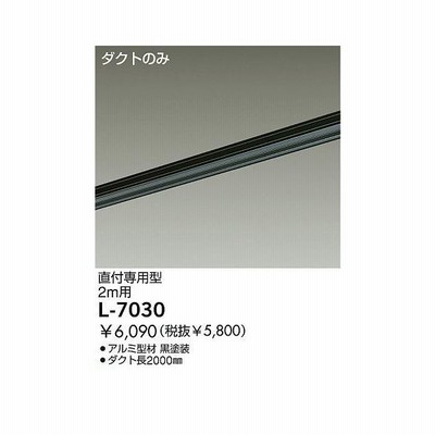 L 7030 大光電機 ダクトレール 2m黒 L7030 代引支払 時間指定 日祭配達及び返品交換不可 工事必要 通販 Lineポイント最大get Lineショッピング