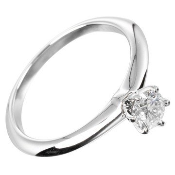 【日本直送】蒂芙尼 TIFFANY&Co. Solitaire 8號 戒指 0.32ct VS1/F/3EX Pt950 鉑金 鑽石 【二手】