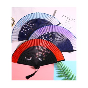 扇子折扇中國風古風女式古典漢服旗袍隨身折疊流蘇兒童舞蹈小巧扇