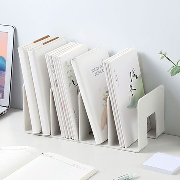 台灣現貨🔥桌面書立架 書架 書本收納架 四格書架 書檔 書架 分隔書擋 分格書架 書本架 桌上書架 四連書立 文件架