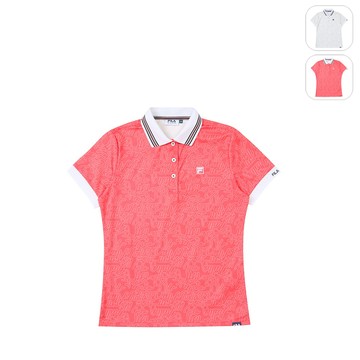 【FILA】女性 Golf 高爾夫 短袖POLO衫-紅色 5POZ-2812-RD