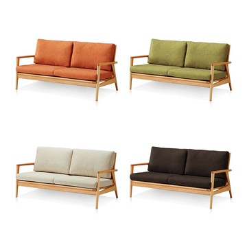 【DAIMARU】VITZ比茨赤樺木2.5人座沙發-4色可選深棕布座墊