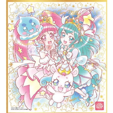 プリキュア 色紙ART5 フワ＆プルンス with キュアスター＆キュアミルキー(トゥインクルスタイル)(箔押し)